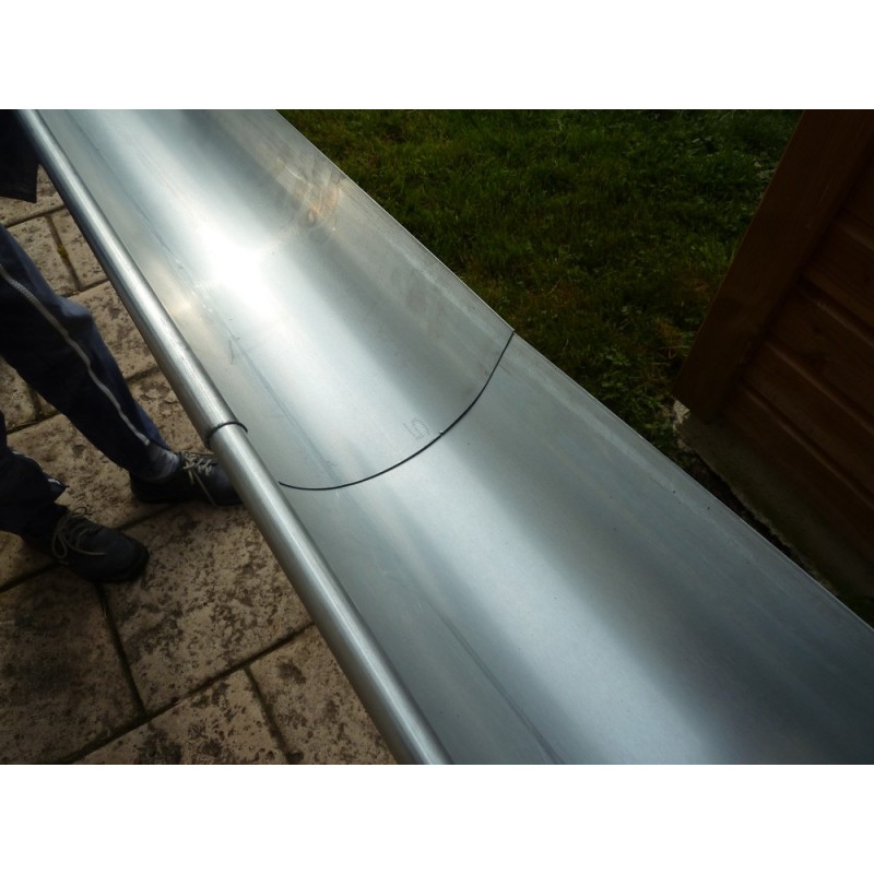 Gouttière zinc demi-ronde DEV 16 longueur 2 mètres