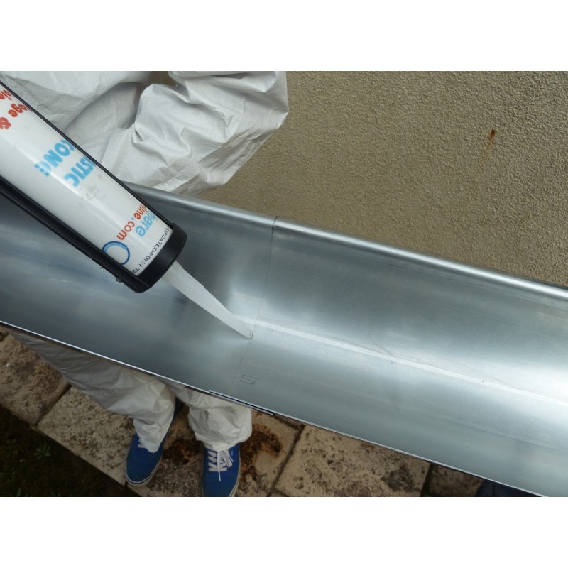 Gouttière zinc demi-ronde DEV 16 longueur 2 mètres