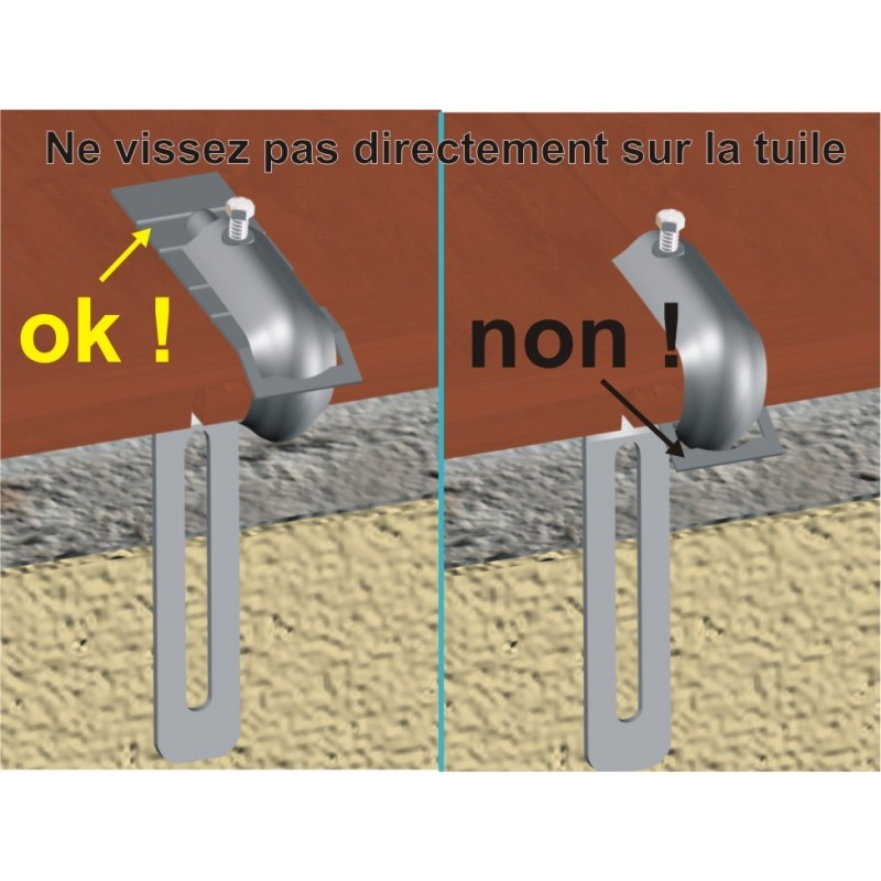 Fixation Tuile fixation tuile acier galvanis 233 gouttiere Fixation Tuile fixation tuile acier galvanis 233 gouttiere