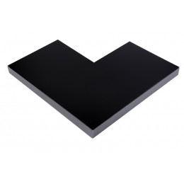 ANGLE COUVERTINE ALUMINIUM NOIR RAL 9007 1MM - 45 X 45 CM