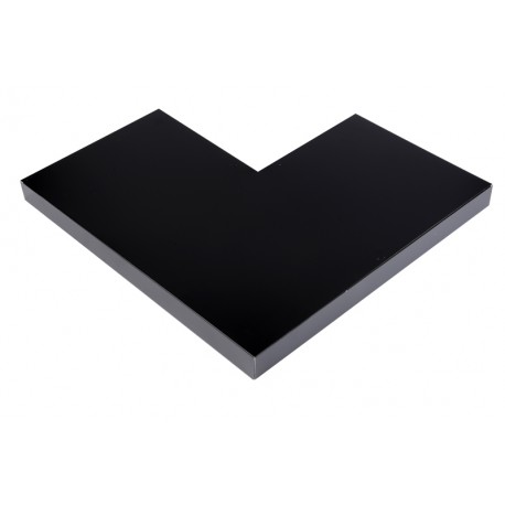 ANGLE COUVERTINE ALUMINIUM NOIR RAL 9007 1MM - 45 X 45 CM