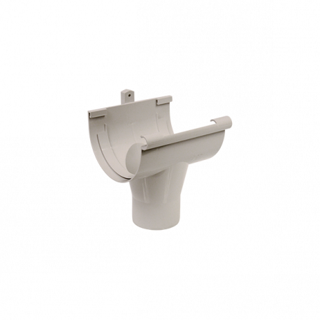 Manchon De Gouttière Demi-ronde INEFA 150/100mm Gris - Pour Raccord Gouttière/tuyau De Descente - Made In Germany
