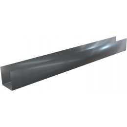 Pliage Aluminium en U gris anthracite RAL 7016 1 mm - 2 mètres