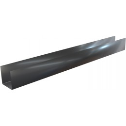 Pliage Aluminium en U noir RAL 905 1 mm - 2 mètres