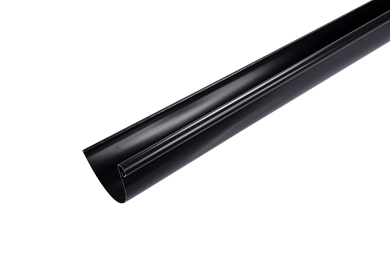Gouttière Aluminium demi-ronde 25 - 2 mètres Noir 9005