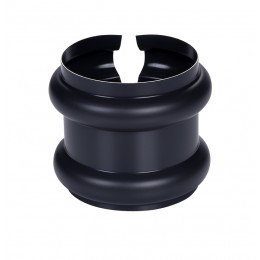 Bague double extensible Aluminium 80 mm Noir 9005