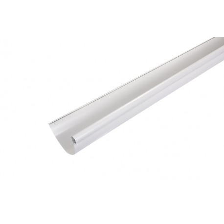 Gouttière Aluminium demi-ronde 25 - 4 mètres Blanc 9010