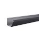 GOUTTIERE ALUMINIUM NOIR SABLE 2100 1 METRE G300