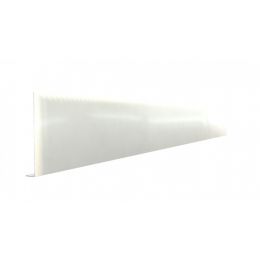 Pliage L aluminium Blanc RAL 9010 - Longueur 2 mètres - A: 245 mm - B: 20 mm 