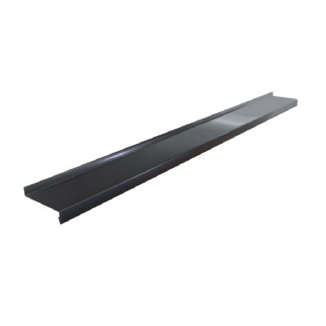 Appui de fenêtre aluminium noir RAL 9005 ( 1 mm ) - 2 mètres - retour: 30 mm - Profondeur:100 mm - Nez: 30 mm 
