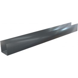 Pliage U aluminium ( 1 mm ) Gris ardoise RAL 7016 - Longueur 2 mètres - A: 40 mm - B: 72 mm - C: 200 mm