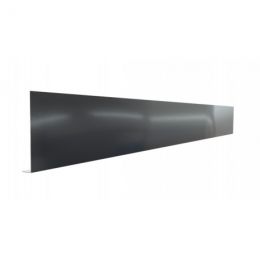 Pliage L aluminium Noir RAL 9005 ( 0,7 mm ) - longueur 2 mètres - Hauteur pliage : 120 mm - Retour : 20 mm