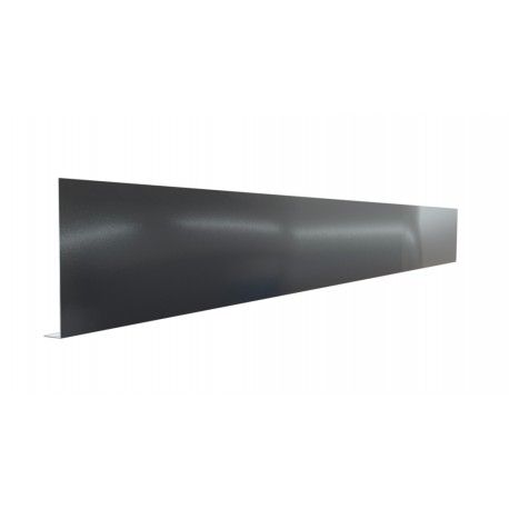 Pliage L aluminium Noir RAL 9005 ( 0,7 mm ) - longueur 2 mètres - Hauteur pliage: 130 mm - Retour: 20 mm