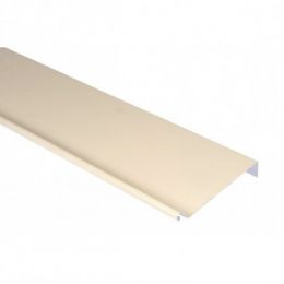 Bande rive biseau aluminium sable RAL 1015 - longueur 2 mètres - surface utile: 215 mm et retour : 58 mm 