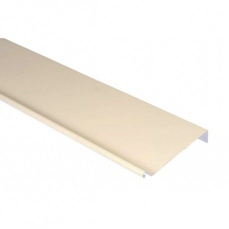 Bande rive biseau aluminium sable RAL 1015 - longueur 2 mètres - surface utile: 215 mm et retour : 58 mm 