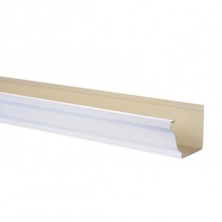 Gouttière aluminium Blanc RAL 9010 G300 - Longueur 3 mètres 