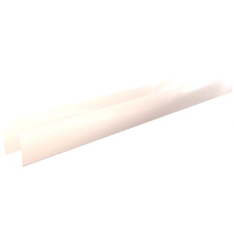 Pliage U aluminium sable RAL 1015 mm ( 1 mm ) - 2 mètres - A: 150 mm - B:250 mm - C:40 mm - + pinces 10 mm