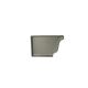 FOND GAUCHE GOUTTIERE ALUMINIUM GRIS METAL G300