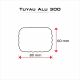 TUYAU DE DESCENTE RECTANGULAIRE ALUMINIUM MARRON RAL 8017 60X80 - 2ML