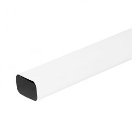 TUYAU DE DESCENTE RECTANGULAIRE ALUMINIUM LISSE blanc 60X80 - 2ML
