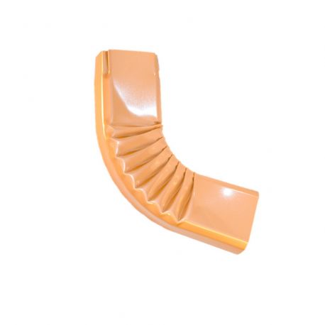 COUDE LATERAL (1) INTERIEUR ALUMINIUM LISSE MIEL 60X80