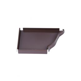 FOND GAUCHE GOUTTIERE ALUMINIUM MARRON RAL 8017 G300