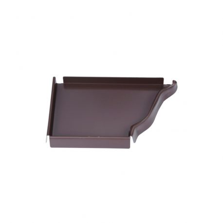 FOND GAUCHE GOUTTIERE ALUMINIUM MARRON RAL 8017 G300