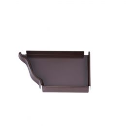 FOND DROIT GOUTTIERE ALUMINIUM MARRON RAL 8017 G300