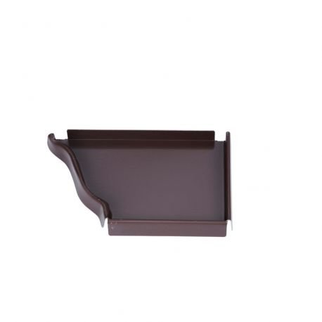 FOND DROIT GOUTTIERE ALUMINIUM MARRON RAL 8017 G300