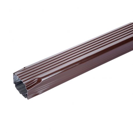 TUYAU DE DESCENTE RECTANGULAIRE ALUMINIUM MARRON RAL 8017 60X80 - 2ML