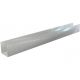 Pliage U aluminium Gris métal RAL 9006 ( 0,7 mm ) - Longueur 1400 mm - A: 50 mm - B: 80 mm - C: 50 mm