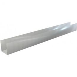 Pliage U aluminium Gris métal RAL 9006 ( 0,7 mm ) - Longueur 1400 mm - A: 50 mm - B: 80 mm - C: 50 mm