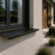 Appui de fenêtre Aluminium noir RAL 9005 1 mm - 2 mètres