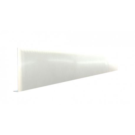 Pliage L aluminium Blanc RAL 9010 ( 0,7 mm ) - Longueur 2 mètres - Hauteur pliage: 100 mm - Retour: 10 mm