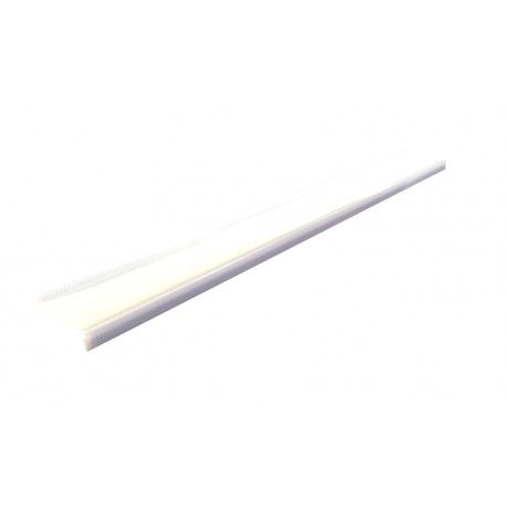 Appui de fenêtre aluminium 1 mm Blanc RAL 9010 - Longueur 1800 mm - Profondeur: 490 mm - Hauteur Nez: 20 mm