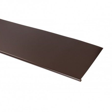 Bande ourlet aluminium marron RAL 8017 - Longueur 2 mètres - Développé 365 ( surface utile 320 mm)