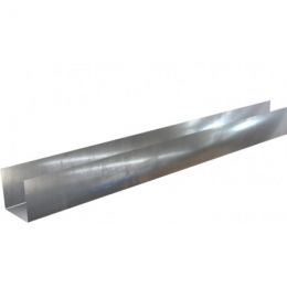 Pliage U zinc - Longueur 2 mètres - A: 50 mm - B: 270 mm - C: 50 mm