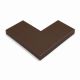 Angle couvertine acier galva laqué 0,5 mm Marron RAL 8017 à 90°