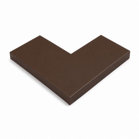 Angle couvertine acier galva laqué 0,5 mm Marron RAL 8017 à 90°