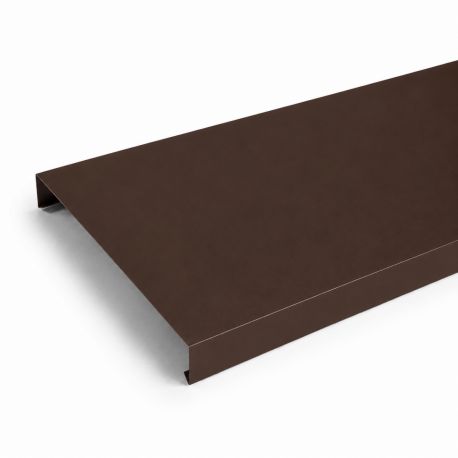 Couvertine acier galva laqué 0,5 mm Marron RAL 8017 - 2 mètres