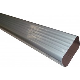 TUYAU DE DESCENTE RECTANGULAIRE ALUMINIUM  GRIS METAL RAL 9006 60X80 - 2ML