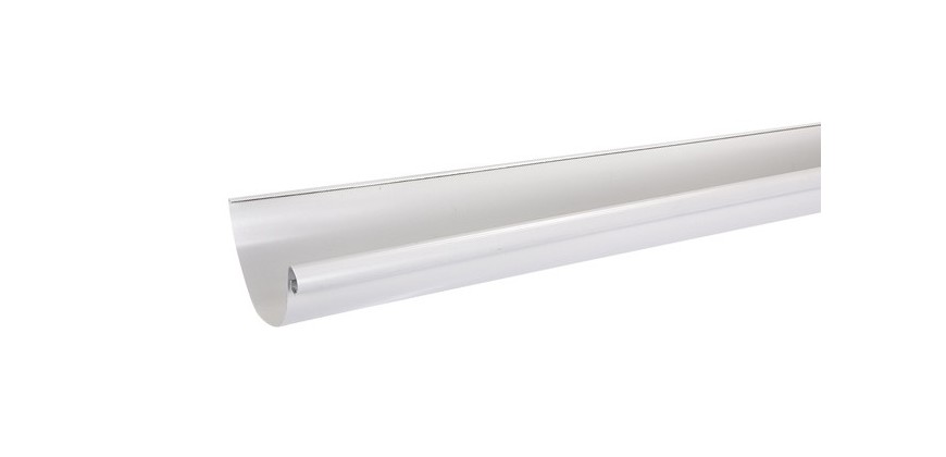 GOUTTIERE ALUMINIUM DEMI-RONDE 25/80 BLANC