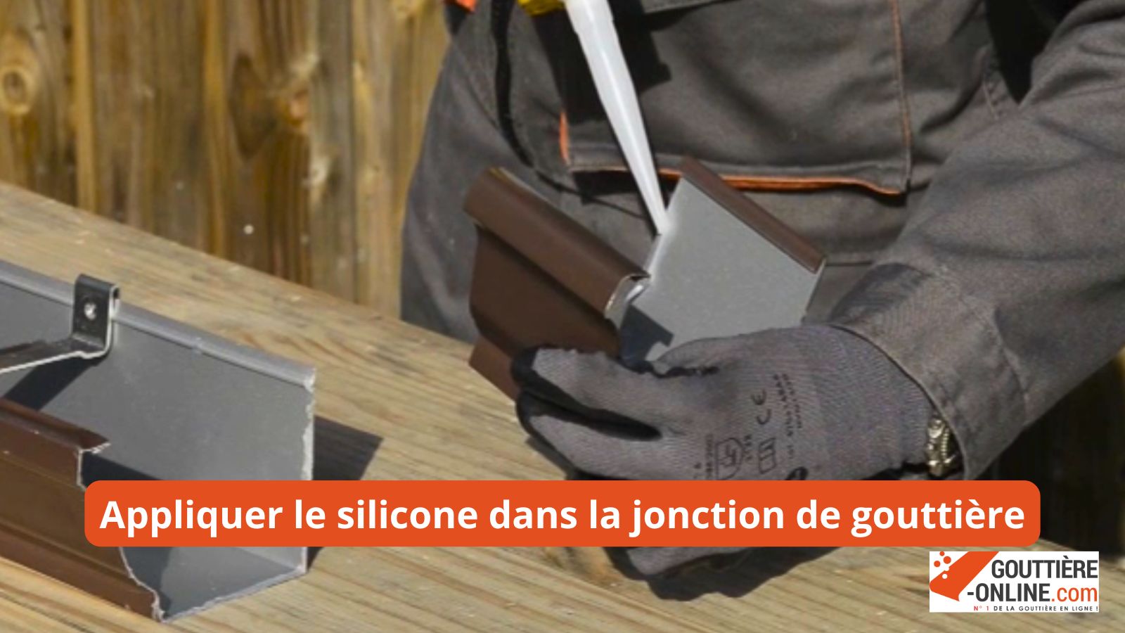 étanchéité jonction gouttière aluminium silicone