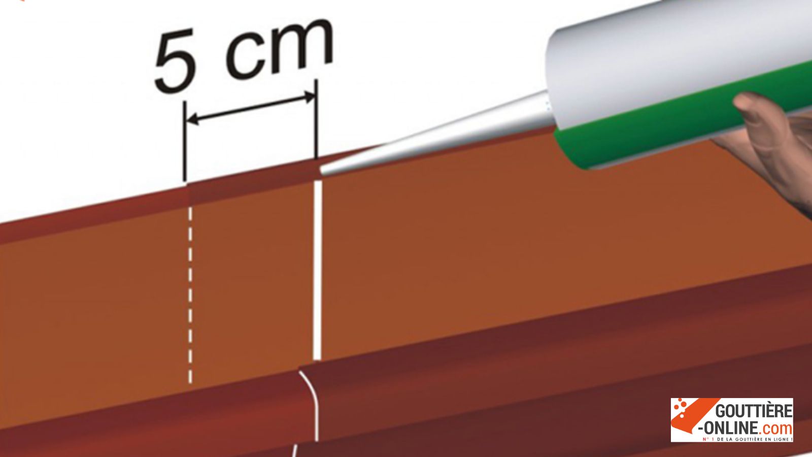 schéma montage naissance gouttière aluminium