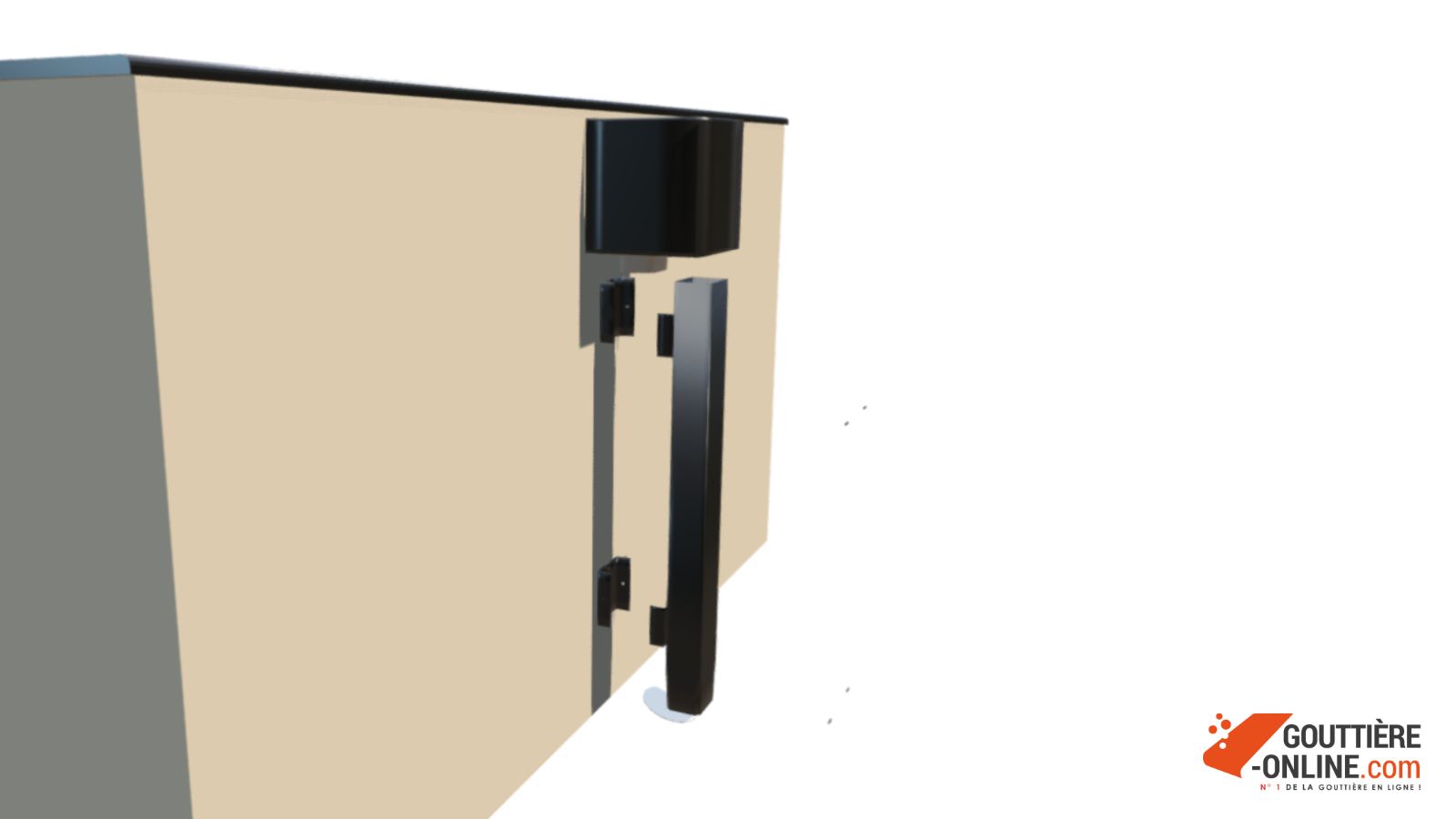 perçage boite à eau aluminium évacuation toit terrasse sortie descente 60x80