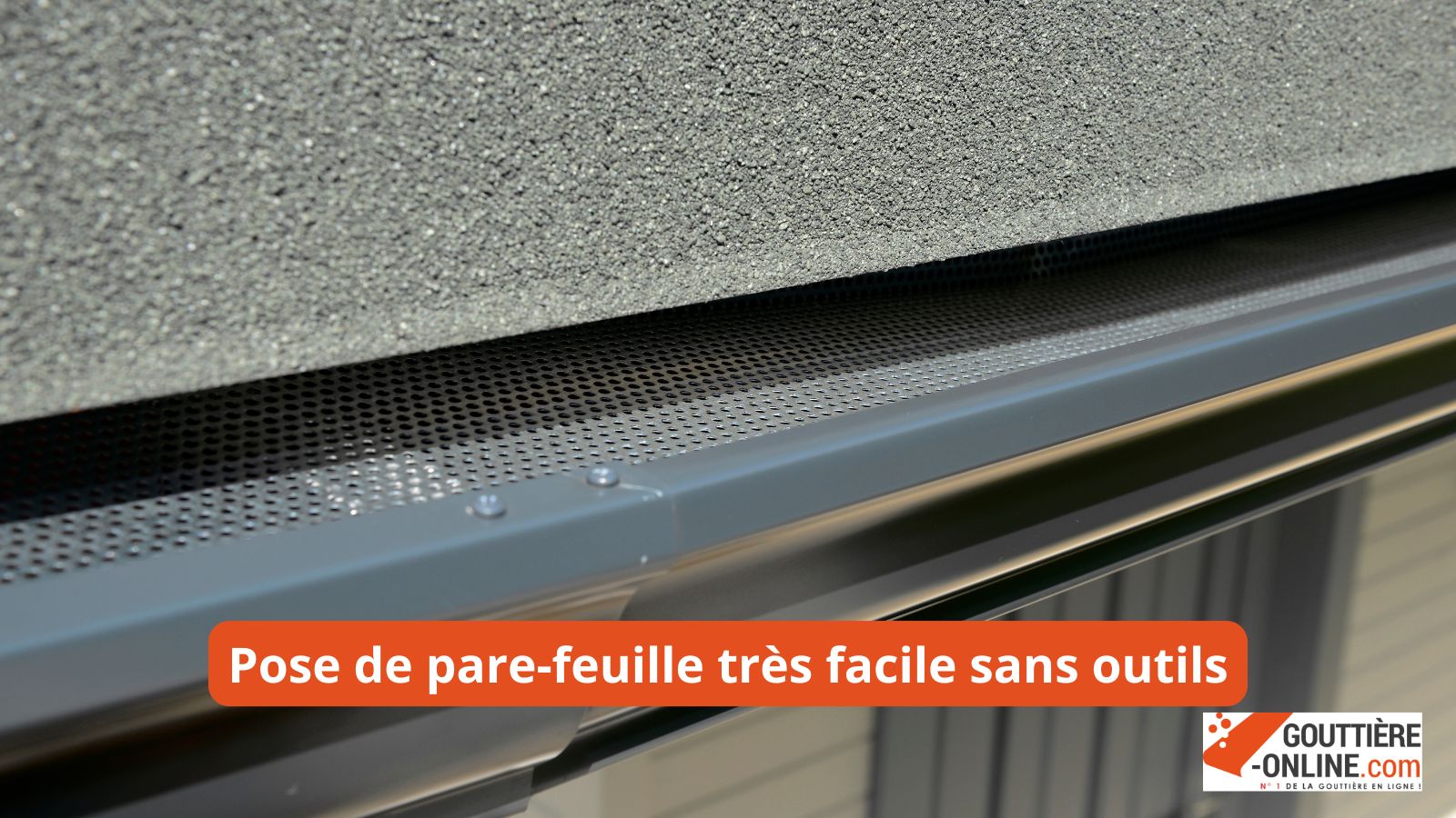 Pare feuille aluminium gouttière G300 protection feuilles installation