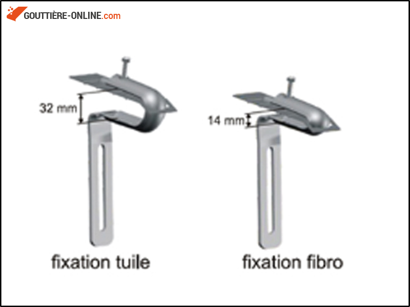 Fixation Tuile acier galvanisé